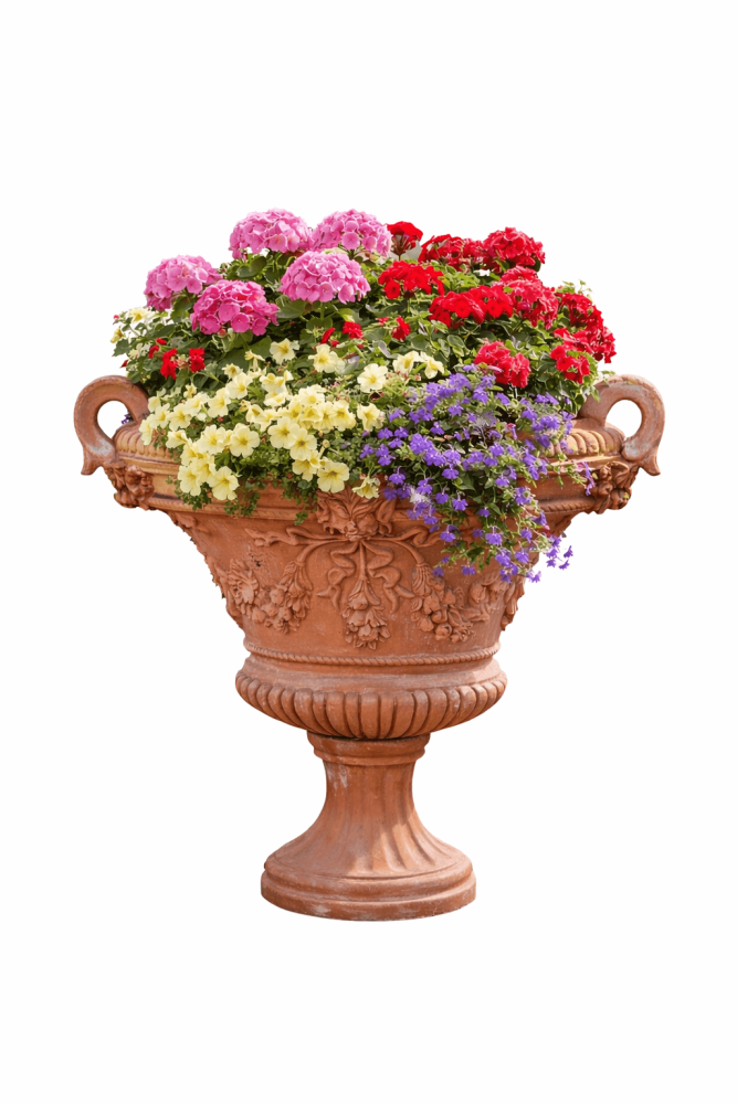 Preview: Grande vase en terre cuite d’Impruneta richement ornée – élément décoratif exclusif pour l’extérieur